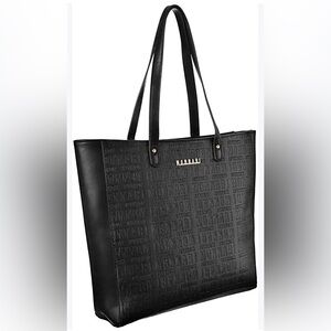 MONNARI Black Embossed Logo Tote Bag